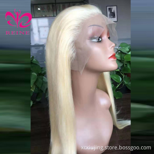Reine 13x4 Lace Frontal 613 Straight  Wigs 613 Blonde Malaysian Lace Front Human Hair Wigs Blonde 613 Short Bob Lace Wigs